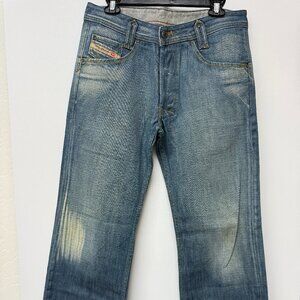 Diesel Kuratt Men's Jeans Relaxed Fit, Distressed, 100% Cotton, Italy, Size 30